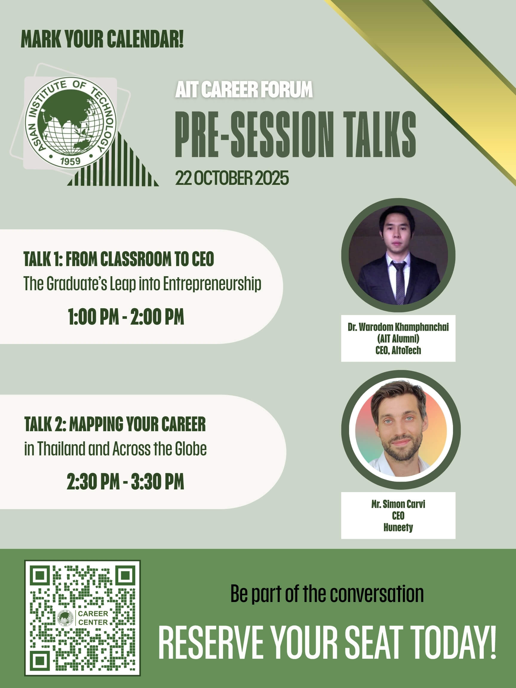 Pre-Session Talk Poster